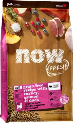 NOW Fresh Grain Free Adult Turkey, Salmon, & Duck Cat Food 3lb