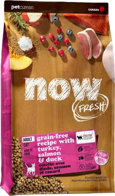 NOW Fresh Grain-Free Adult turkey, Salmon, & Duck Cat Food 8lb