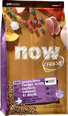 NOW Fresh Grain Free Senior Turkey, Salmon & Duck Cat Food 3lb