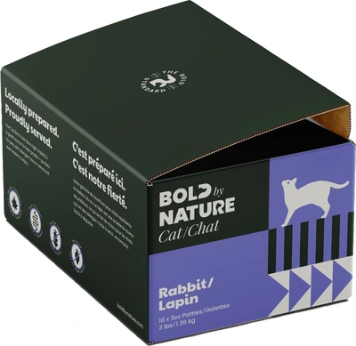 Bold By Nature Rabbit Patties Cat Food 3 lb