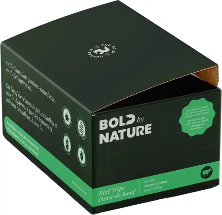 Bold By Nature Beef Tripe Patties Dog Food 3 lb