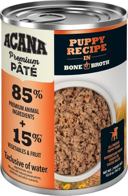 Acana Premium Pate Puppy Recipe In Bone Broth Dog Food 363g