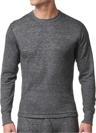 Stanfield's Men's Two Layer Wool Blend Base Layer Top Charcoal Small