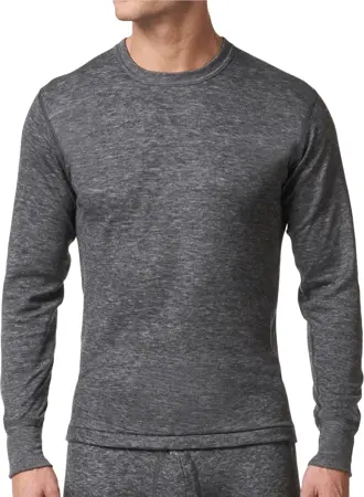 Stanfield Men's Two Layer Wool Blend Base Layer Top Charcoal X-Large