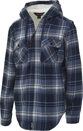 Tough Duck Women's Plush Pile-Lined Flannel Navy Plaid X-Small