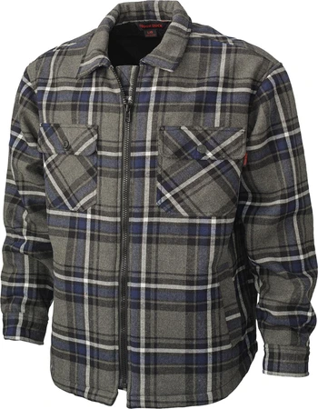 Tough Duck Sherpa Bonded Flannel Jac-Shirt Charcoal Medium