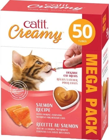 Catit Creamy Lickable Salmon Mega 50pk