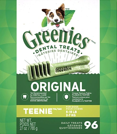 Greenies Original Teenie Dental Dog Treat 27oz