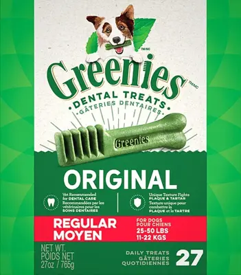 Greenies Original Regular Dental Dog Treat 27oz