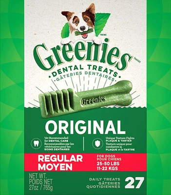 Greenies Original Regular Dental Dog Treat 27oz