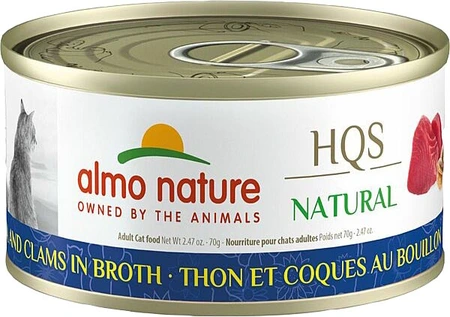 Almo HQS Tuna & Clams In Broth Cat Food 70g