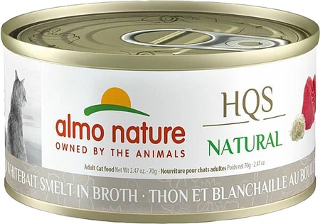 Almo HQS Tuna & Whitebait Smelt In Broth Cat Food 70g