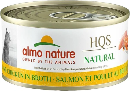 Almo HQS Salmon & Chicken In Broth Cat Food 70g