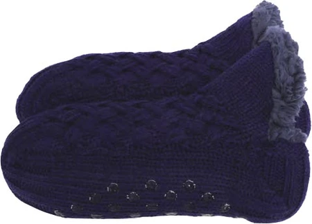 Snoozies Women's What A Gem Sherpa Sock Navy