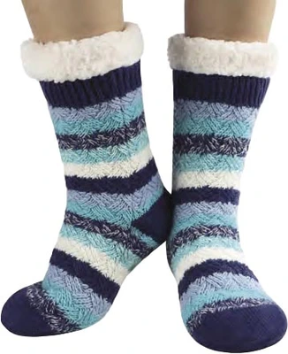 Snoozies Women's Holiday Cheer Sherpa Sock Navy