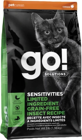 Go! Sensitivities Limited Ingredient Grain Free Insect Cat Food 3lb