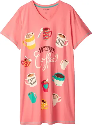 Hatley But First Coffee Sleepshirt O/S