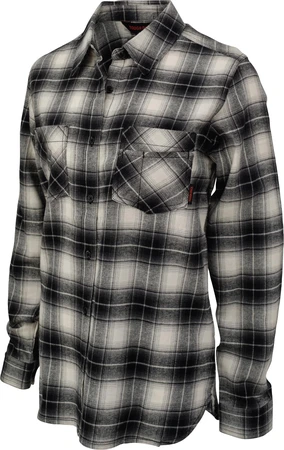 Tough Duck Women's Flannel Shirt Grey Plaid Large