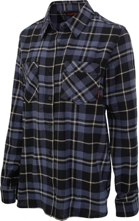 Tough Duck Women's Flannel Shirt Navy Plaid Small