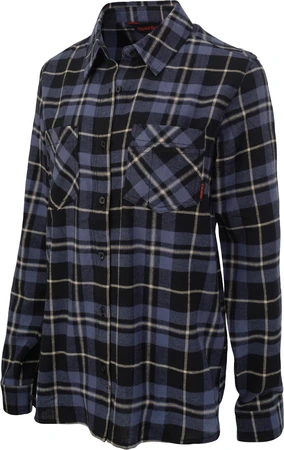 Tough Duck Women's Flannel Shirt Navy Plaid Large