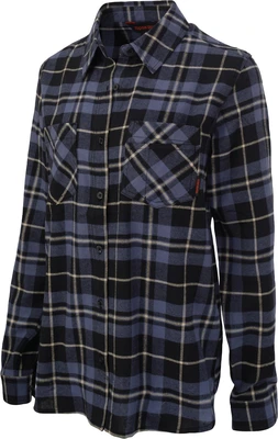 Tough Duck Women's Flannel Shirt Navy Plaid X-Large