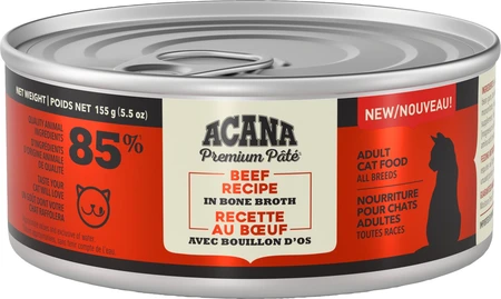 Acana Premium Pate Beef Recipe Cat Food 155g