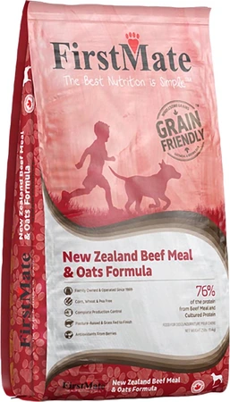 FirstMate Grain Friendly New Zealand Beef & Oats Dog Food 25lb