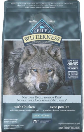 Blue Wilderness Chicken With Wholesome Grains Recipe Dog Food 24lb