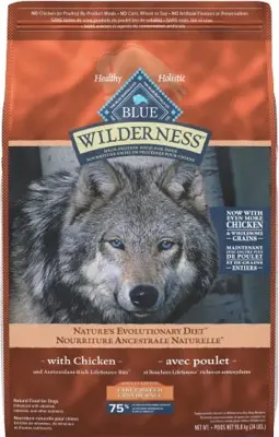 Blue Wilderness Chicken With Wholesome Grains Large Breed Dog Food 26lb