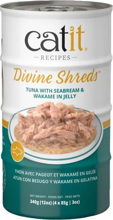 Catit Divine Shreds Tuna With Seabream & Wakame 4pk