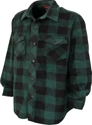 Tough Duck Buffalo Check Fleece Shirt Green X-Large