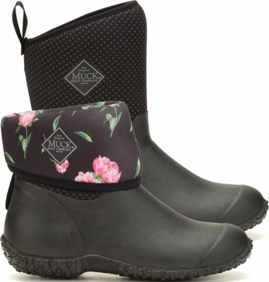 Muck Women's Muckster II Mid Boot Black/Roses SZ 11