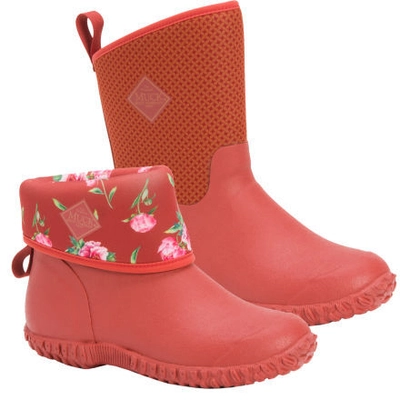 Muck Women's Muckster II Mid Boot Red Floral SZ 8