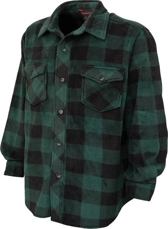 Tough Duck Buffalo Check Fleece Shirt Green Medium