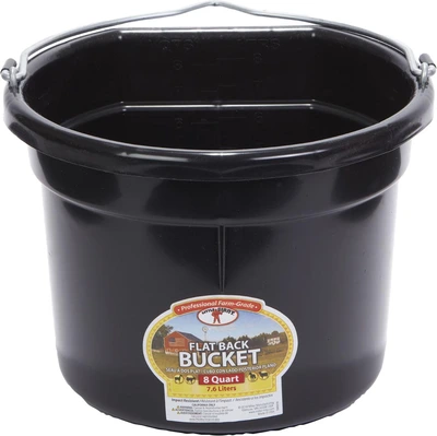 Miller Flatback Bucket 8qt Black