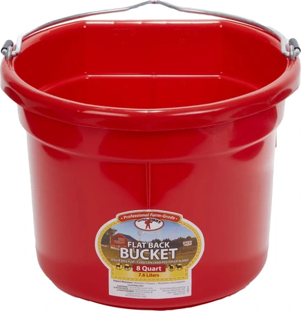 Miller Flatback Bucket 8qt Red