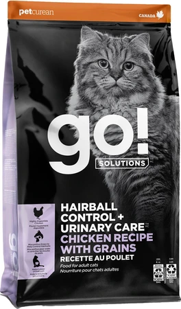 Go! Hairball Control+Urinary Care Chicken With Grains Cat Food 3lb