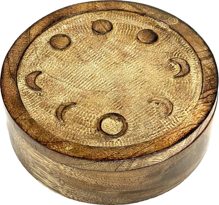 Jafsons Mango Wood Moon Phases Swivel Box