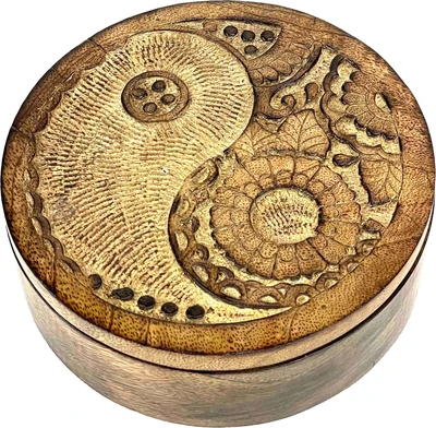 Jafsons Mango Wood Moon Phases Swivel Box