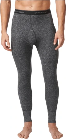 Stanfield's Men's Two Layer Wool Long Underwear Charcoal Medium