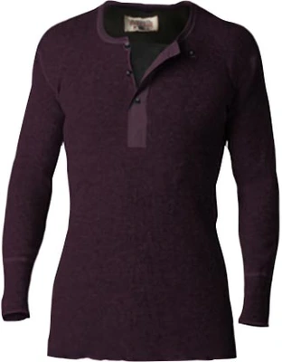 Stanfield's Wool Henley With Liner Purple Leaf Small