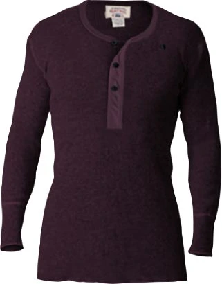 Stanfield Wool Henley Purple Leaf Large