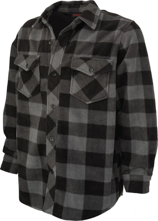 Tough Duck Buffalo Check Fleece Shirt Grey X-Large