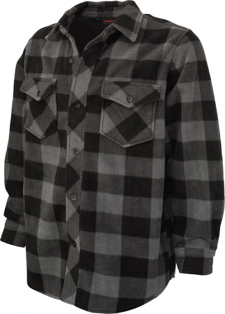 Tough Duck Buffalo Check Fleece Shirt Grey 2X-Large