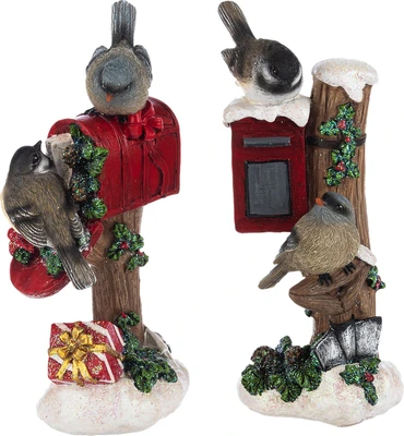 Ganz Candy Cane Bird & Mailbox Ornament