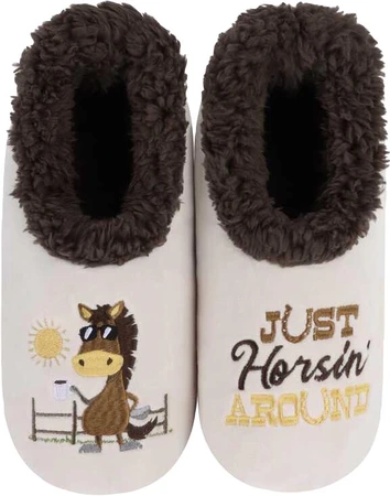 Snoozies Pairables Horsin' Around Slipper Medium