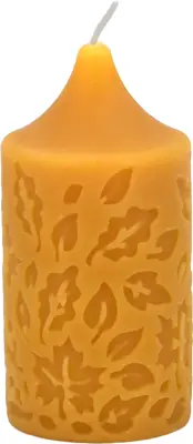 Honey Candles Beeswax Leaf Pillar