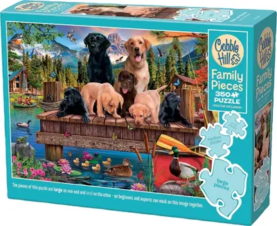 Cobble Hill Pups & Ducks Puzzle 350pc