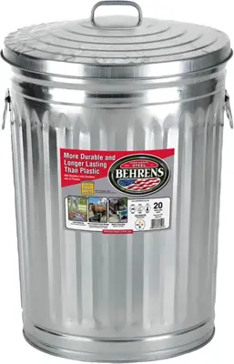 Behren Galvanized Garbage Can 20 Gallon With Cover